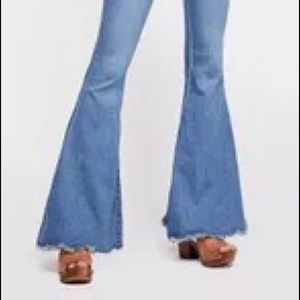 Free People Denim Super Flare Jeans